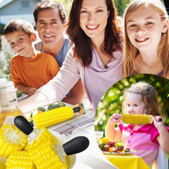 12 Pcs/6 Pairs Corn Holders, Stainless Steel Corn Cob Holders Corn on The Cob Sk - Picture 7 of 7